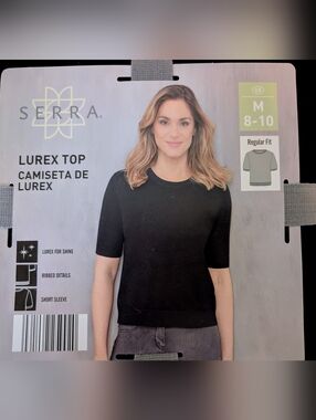 Serra Short Sleeve Lurex Sweater/Top